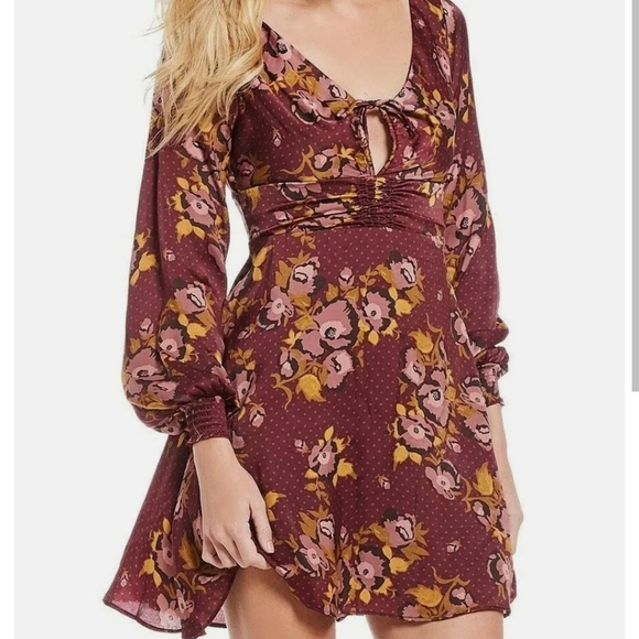 Free People Dresses & Skirts - Free People Morning Light Mini Dress Keyhole Front